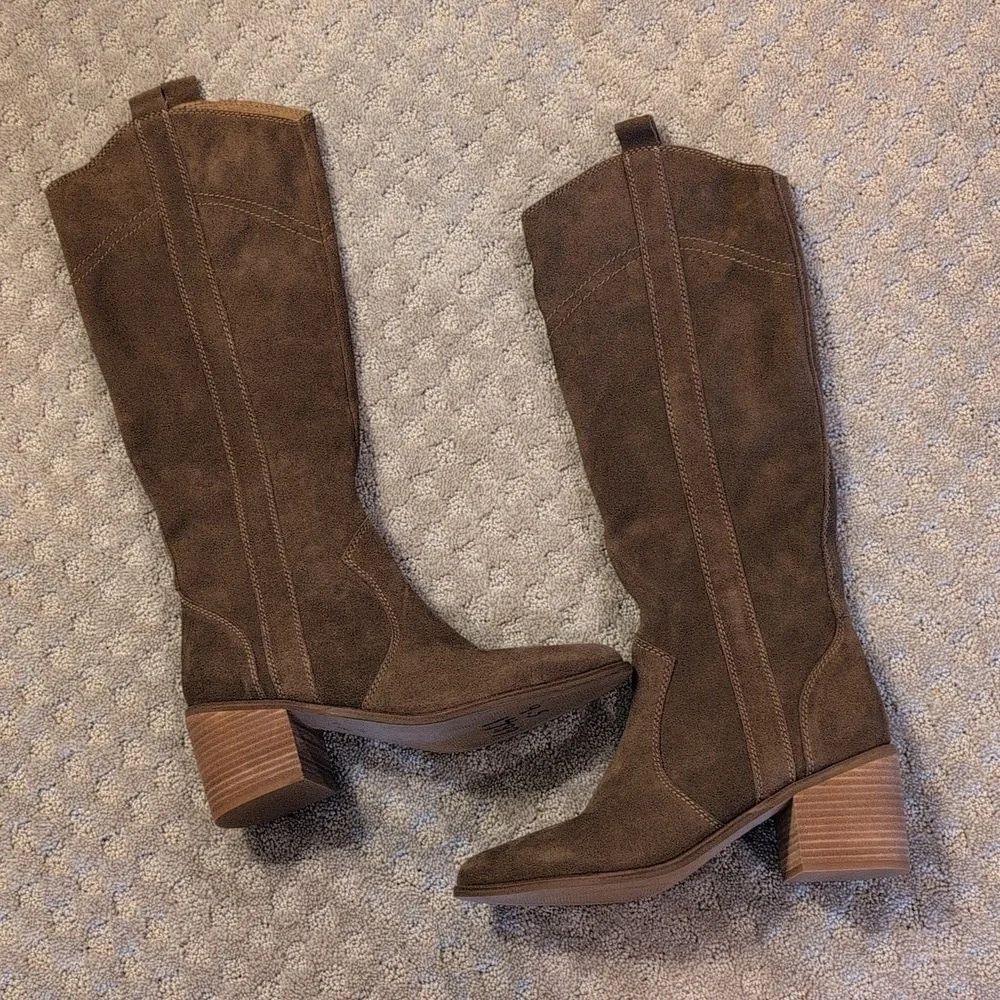Kelsi Dagger Brooklyn Echo  Suede  Tall Western Boots, Anthropologie - Picture 3 of 14